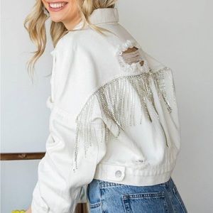 Rhinestone denim jacket